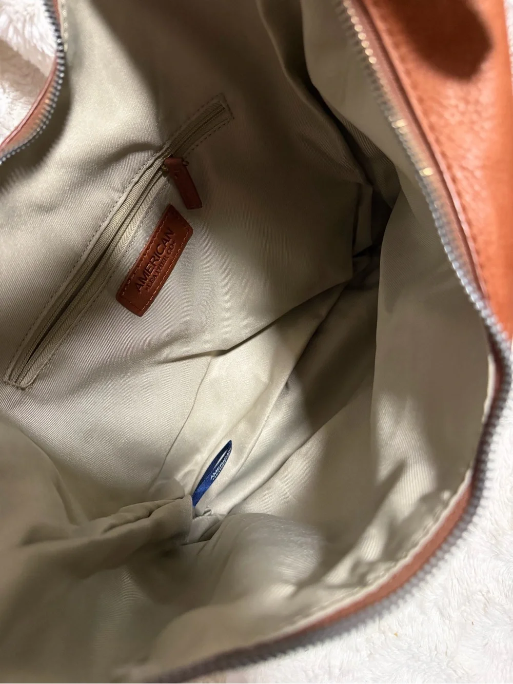 NWOT! American Leather Co. Viv Leather Hobo cognac color